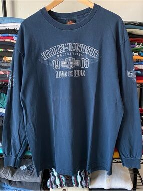 Harley Davidson Longsleeve T-Shirt Loma Linda California 2015 All Over Print